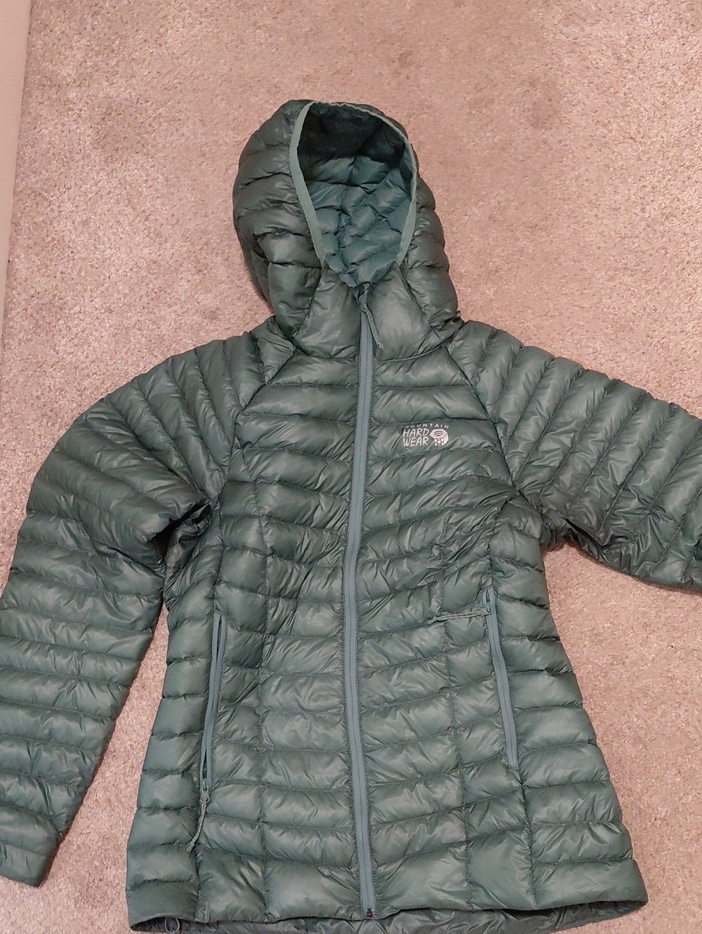 Mountain Hardwear Women's Hooded Ghost Whisperer Puffer Jacket — Sage Green